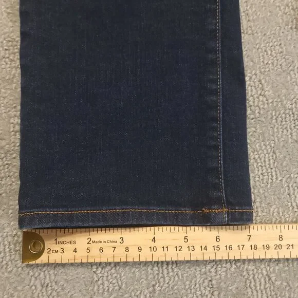 Talbots Jeans Womens 8 (32x24.5) Jeans Crop Flared Stretch Mid Rise Blue Denim - Picture 9 of 10